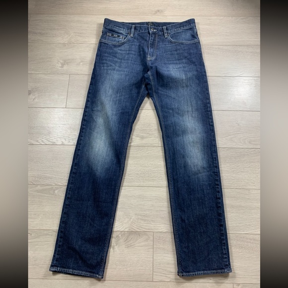 BOSS Hugo Boss Dark Wash Straight Leg Jeans - Picture 2 of 14
